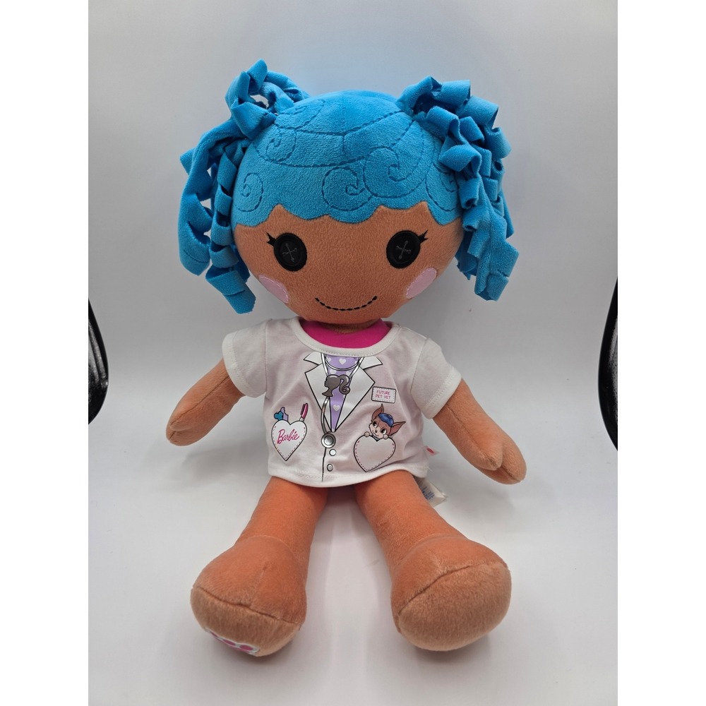 Build A Bear Lalaloopsy Plush Doll Blue Curly Hair Barbie Pet Vet Shirt 2015 /WW